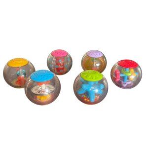 Fisher Price Vintage Roll-A-Rounds Lot of 6 including Jingle Bell and Cymbals